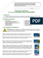 Prática 2 - Síntese Polímero Ureia-Formaldeído