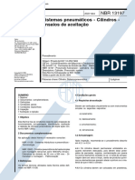 NBR 13197 - Sistemas pneumaticos - Cilindros - Ensaios de aceitacao