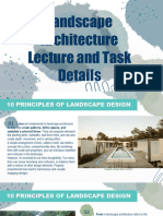 Landscape Architecture Lecture and Task 2024