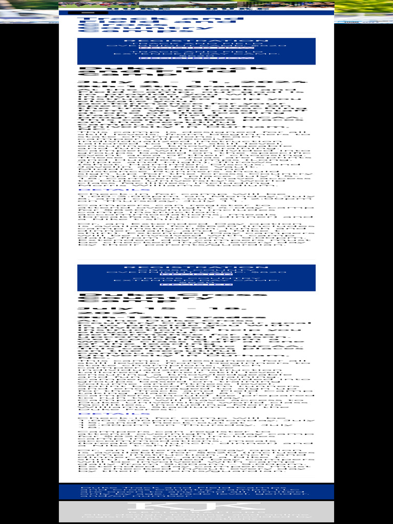 Duke Track and Field Camp PDF Track And Field Sports