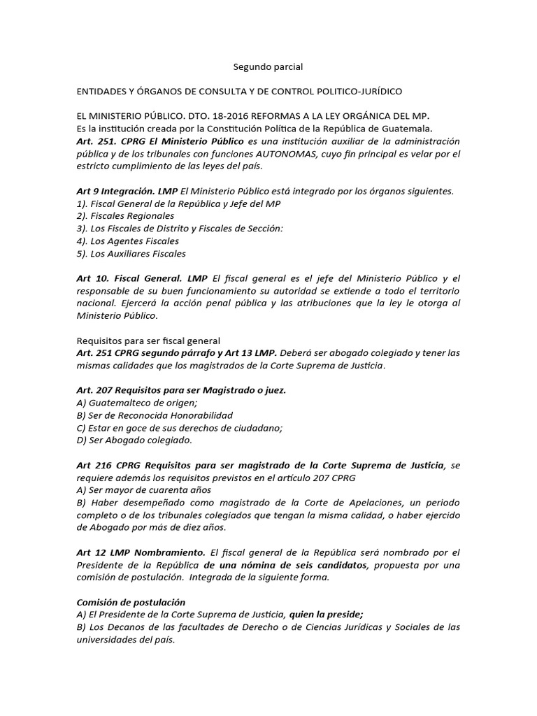 Segundo Parcial Administrativo 2 1 Usac Pdf Gobernancia