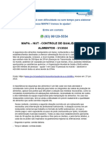 Mapa - Nut - Controle de Qualidade de ALIMENTOS - 51/2024