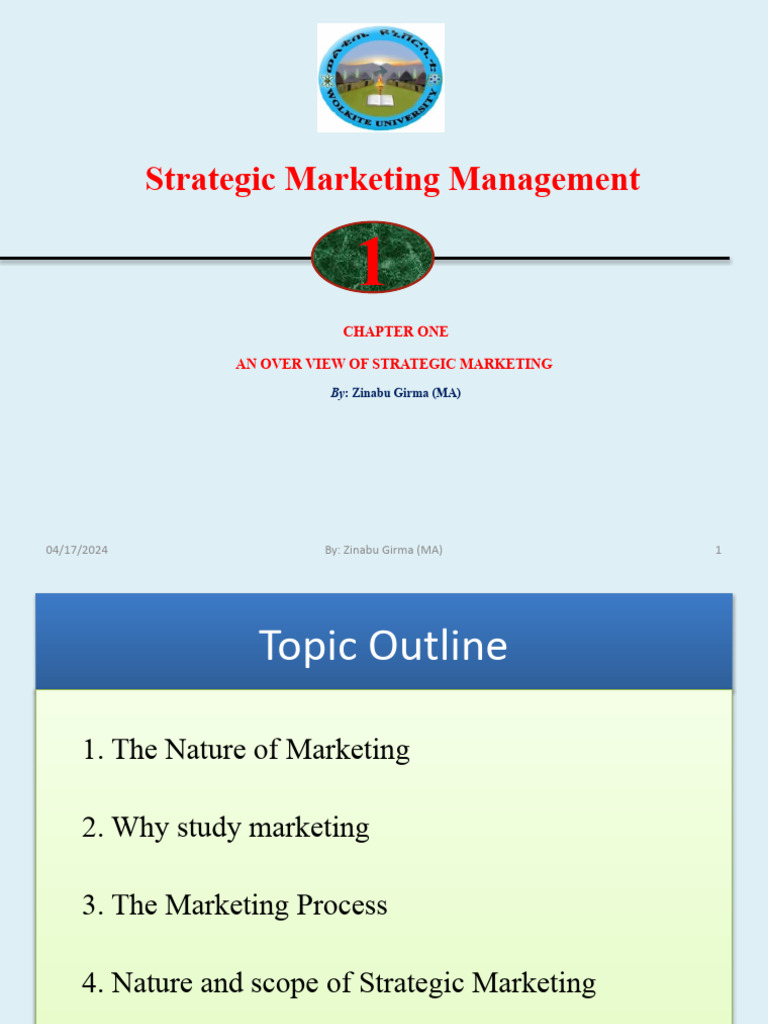 Overview of Strategic Marketing Concepts | PDF | Marketing | Strategic ...