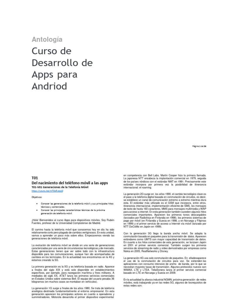 6TO SEMESTRE Curso de Desarrollo de Apps para Android - ALUMNOS | PDF ...