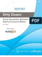 Marketingsherpa Dirty Dozen Email Mistakes - 2011