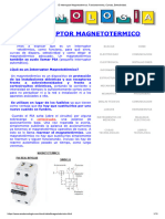 El Interruptor Magnetotérmico. Funcionamiento, Curvas, Selectividad.