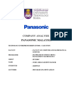 Company Analysis: Panasonic Malaysia