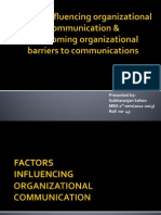 Factors Influencing Formal Communication Channels