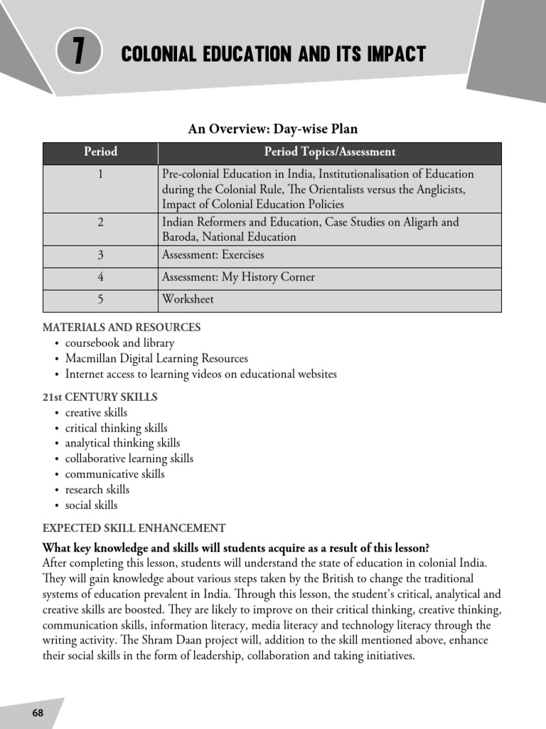Colonial Education's Impact in India | PDF | Educational Assessment ...
