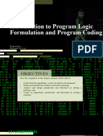 Lesson1 (Part 1) - PLDL - Introduction To Program Logic Formulation and Program Coding