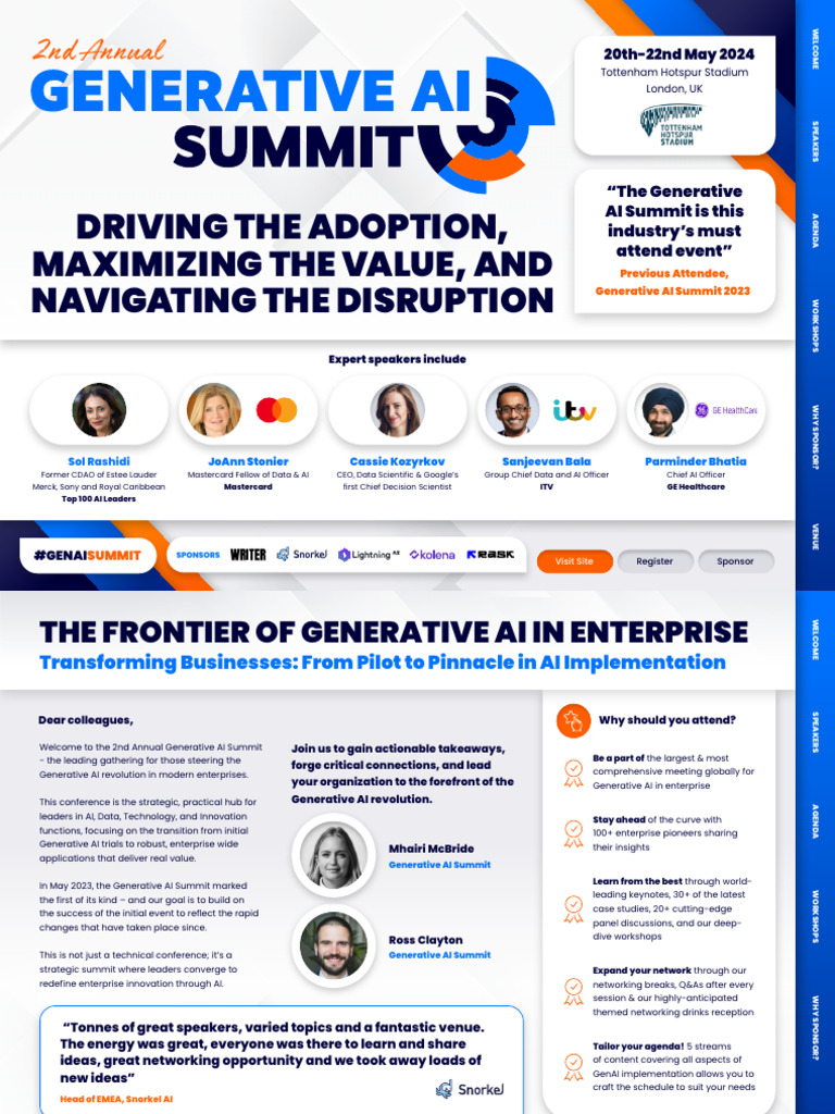 Generative AI Summit 2024 Overview | PDF | Artificial Intelligence ...