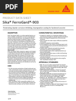 (Sika) Sika Ferrogard 903 Safety Data Sheet | PDF | Corrosion | Concrete