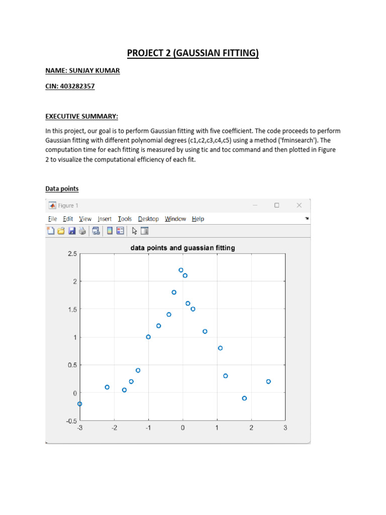 sunjay_project2_gaussian | PDF | Interpolation | Normal Distribution