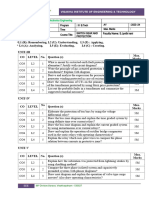 Semester: Ii Program: III B.Tech AY: 2023-24 Date: Time: Max. Marks: Course Code: Course Title Switch Gear and Protection