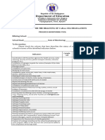 Progress Monitoring Tool For Billeting School Preparation