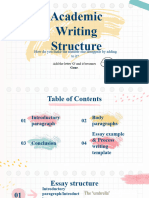 Structure of Academic Writing