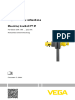 EN Supplementary Instructions Mounting Brackets KV 31 Pipes Ø 50 200 MM Horizontal Sensor Mounting