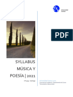 Santiago - Música y Poesía - Syllabus