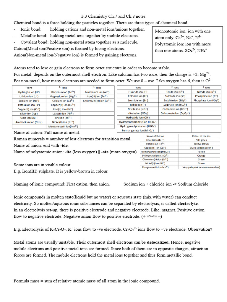 Chemical Bonding: Types and Properties | PDF | Ion | Chemical Compounds