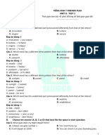 Ôn Tập Học Kì II - Unit 8 Test 2 (Key)