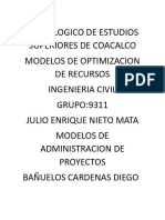 Modelo Administracion de Proyectos Diego