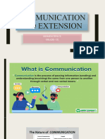 COMMUNICATION AND EXTENSION