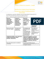 Anexo 1 - Formato para registrar la planeación de la observación.