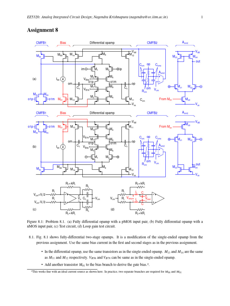 Fully Differential Opamp Design Assignment | PDF | Operational ...