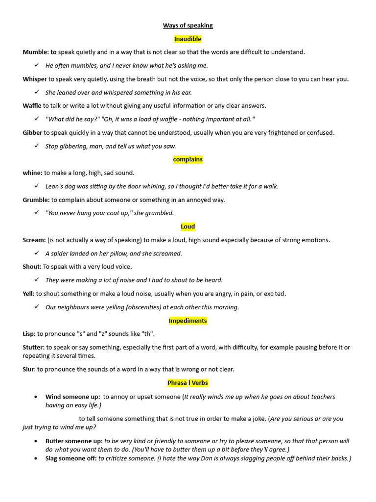 Ways of Speaking | PDF
