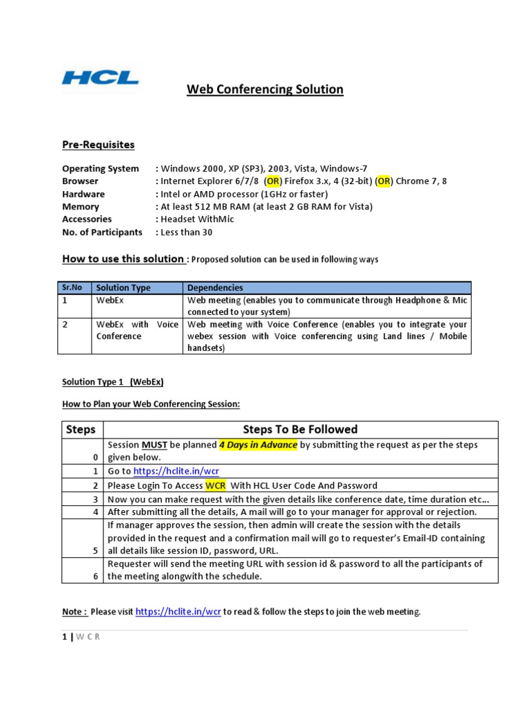 Web Conferencing Solution Pdf Windows Vista Password