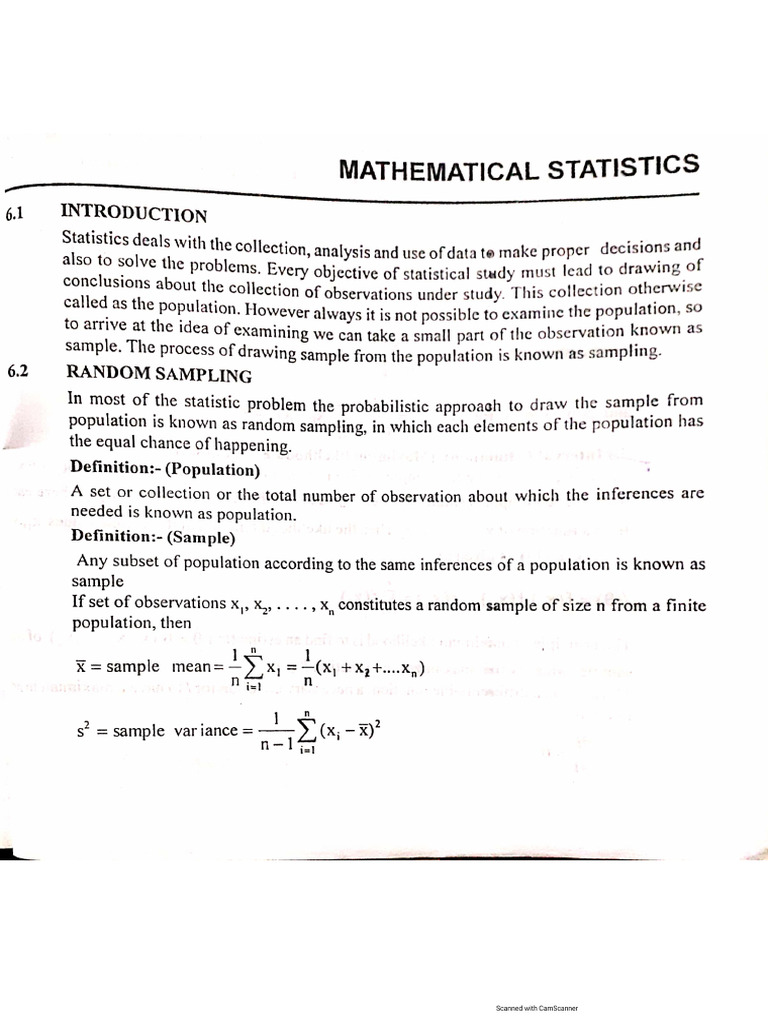 Statistics 1 | PDF