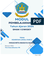 Modul Projek Kearifan Lokal - Mikacinta Kabudayaan Sunda Bandung - Fase e SMAN 1 CIWIDEY - TELAH EDIT
