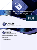 OWASP Security Operations Centre (SOC) Framework Project Presentation