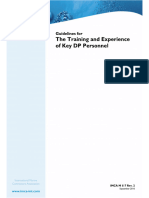 117 - IMCA M117 - The Training and Experience of Key DP Personnel Rev 2