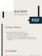 BAC6030 Week 3 - Expected Utility Theory