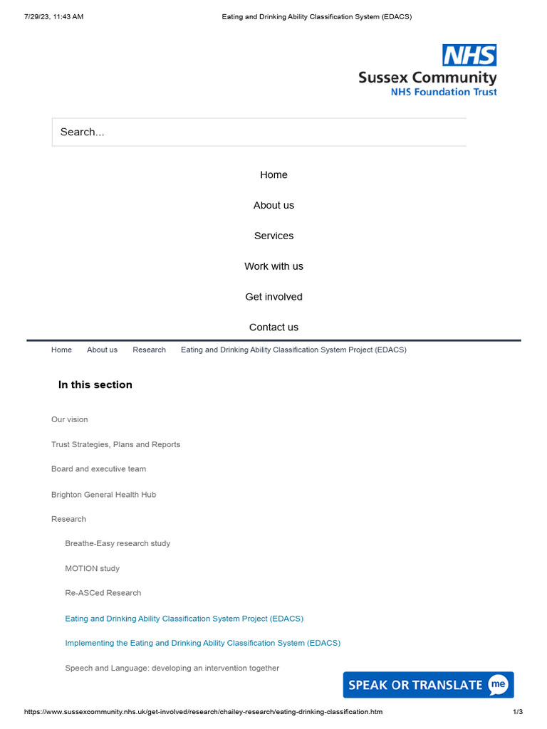 Eating and Drinking Ability Classification System (EDACS) PDF