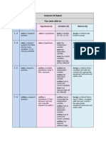 Crit B - Science - RUBRIC