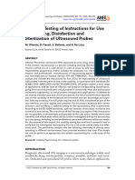 Usability Testing of Instructions For Use For Cleaning, Disinfection and Sterilization of Ultrasound Probes