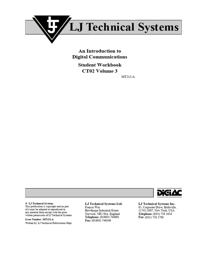 Student workbook an introduction to digital communications pdf