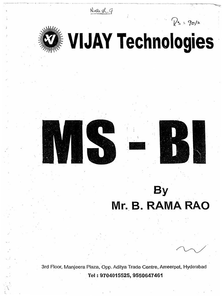 Msbi Rama Rao Vijay Technologies | PDF