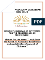 Theme wise  Academic Calendar Activities 2024-25