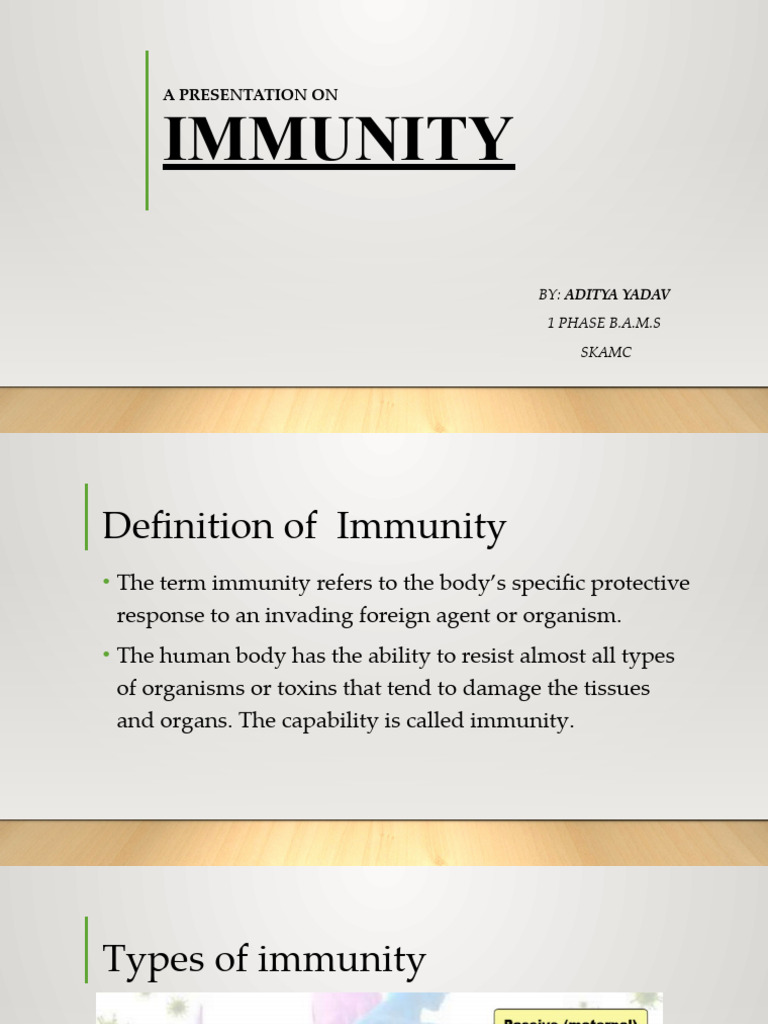 Understanding Immunity: Types & Functions | PDF | Immune System ...
