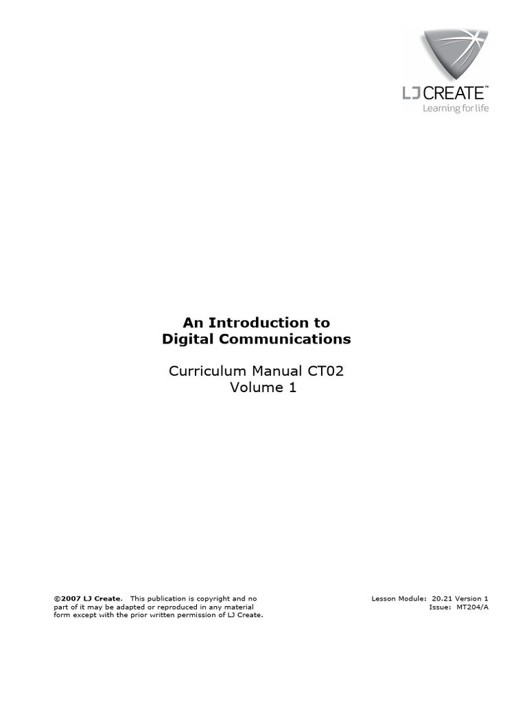 Digital Curriculum Manual PDF | PDF | Frequency Modulation | Modulation