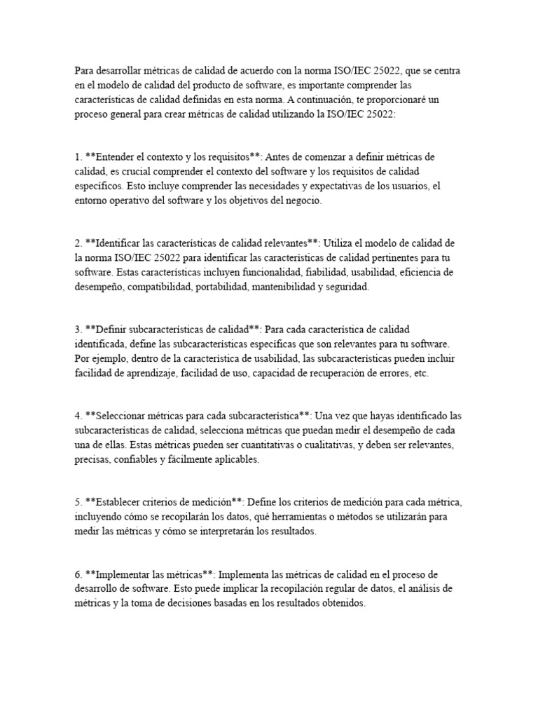 Guía de Métricas ISO/IEC 25022 | PDF | Software | Usabilidad