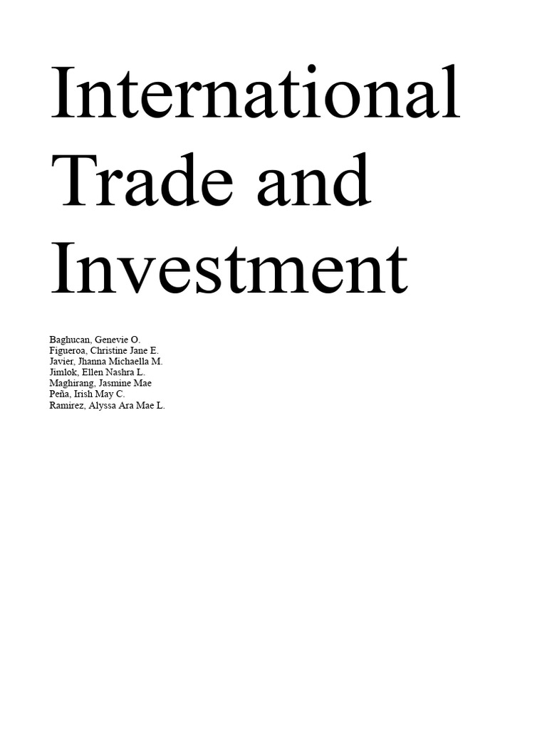 international-trade-and-investment-pdf-exchange-rate-comparative