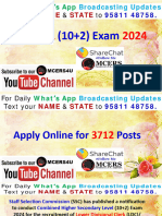 SSC CHSL (10+2) Exam 2024 Apply Online For 3712 Posts