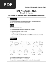 Digital SAT Maths Module 2 - Harder