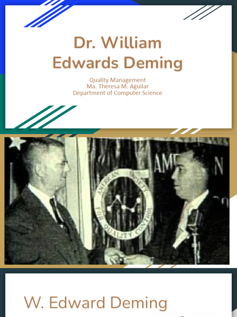 M2 LESSON 2 - Dr. W. Edwards Deming | Download Free PDF | Business