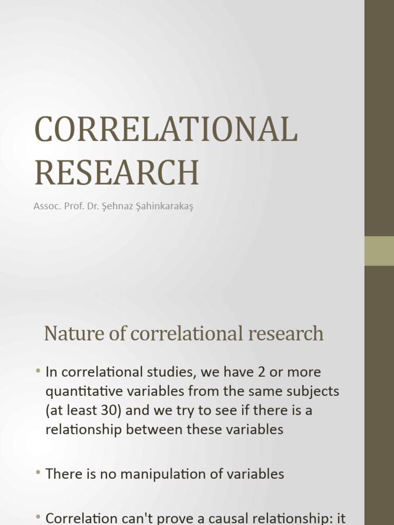Correlational Research | PDF | Validity (Statistics) | Experiment