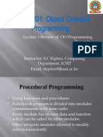 ICS 2201  Lecture 1 Overview of OO Paradigm